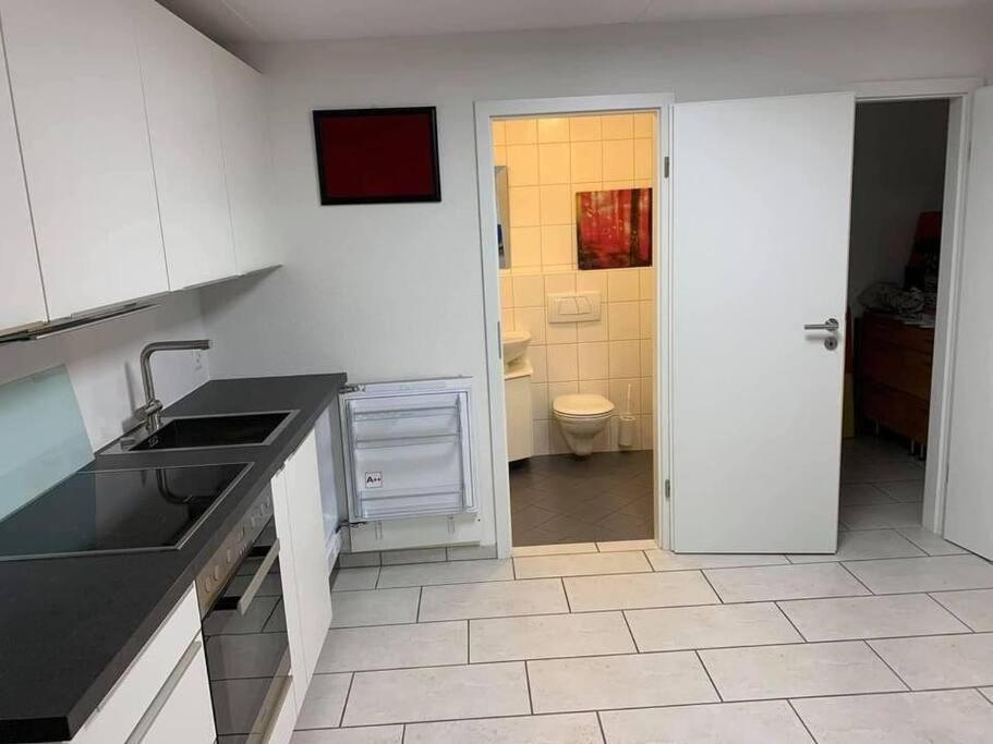 Basel - 5 Mins Away - Modern Basement Studio With Kitchen 35M2 In ムッテンツ エクステリア 写真